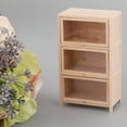 thumbnail image 4 of 1:12 estantería de madera para casa de muñecas, estantería de tres pisos perfke Librería de casa de muñecas, 4 of 9