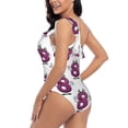 thumbnail image 4 of Honeii Cute Number 8 for women's one-piece swimsuit featuring a chic one-shoulder design experience elegance and style in the water-Large, 4 of 6