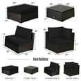 thumbnail image 2 of Gymax 6PCS Rattan Patio Sectional Sofa Set Outdoor Furniture Set w/ Black Cushions, 2 of 10