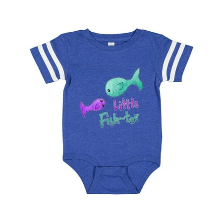 

Inktastic Little Fish-ter- Cute fish sisters Gift Baby Girl Bodysuit