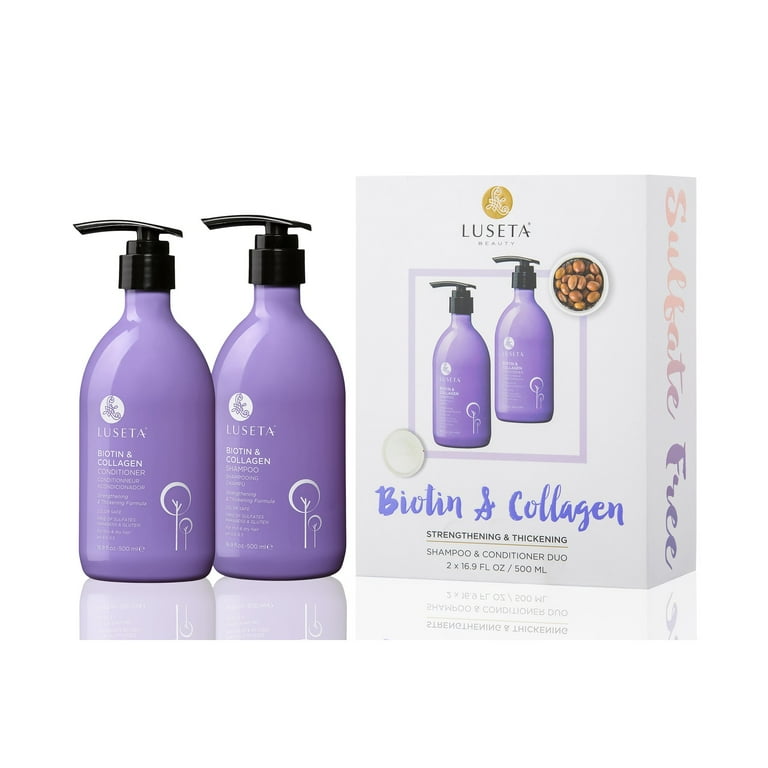 Luseta Biotin and Collagen Shampoo and Conditioner Set