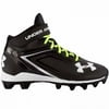 NEW Youth Under Armour Crusher Football Cleats Black/White/Silver Sz 4.5 Y