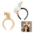 thumbnail image 2 of Plush Geese Doll Headband for Women Girls Hair Accessories Cartoon Stuffed Duck Hair Hoop Makeup Headdress, 2 of 7