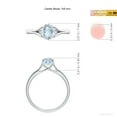 thumbnail image 5 of Angara Natural 0.6 Ct. Aquamarine Solitaire Ring in Sterling Silver for Women (Ring Size: 5.5), 5 of 10