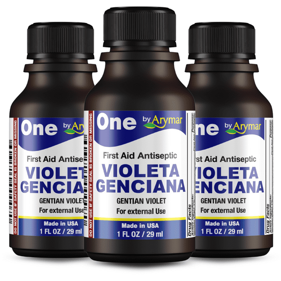 Arymar Violeta Genciana First Aid Antiseptic for Wounds, 1 fl oz (3-Pack)