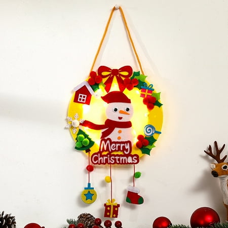 

Dealovy DIY Christmas Wreath Wall Hanging Xmas Decoration DIY Christmas Wreath with Shopwindow Garlands Pendants Art Crafts Up Wreaths Home 5ml