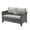 Dark Gray, variant on XIZZI Outdoor Furniture 50" Loveseat Sofa Couch with Gray Wicker Rattan(Black Cushion)