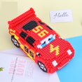 thumbnail image 4 of Disney Cartoon Pixar Cars 3 Diamond Building Blocks Lightning Mcqueen Cute Diy Model Connection Mini Bricks Car For Blocks Toy, 4 of 5