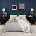 thumbnail image 5 of WJORATA Upholstered Platform Queen Size Bed Frame with Headboard Wooden Slats Support,Green, 5 of 6