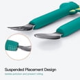 thumbnail image 3 of Baby Forks and Spoons Set Baby Training Utensils Self Feeding Toddler Silverware Silicone and Stainless Steel Kids and Toddler Utensil (Green Dinosaur - Long), 3 of 5