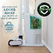 Shark Clean & Empty Cordless Stick Vacuum & Auto-Empty System, Self Cleaning Brushroll, HEPA Filtration, Anti-Allergen Complete Seal, BU3521 White/Peacock