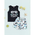 thumbnail image 4 of Hirigin Toddler Baby Boys Shorts Set Seaside Printed Tank Tops and Shorts 2Pcs Little Boy Outfits Summer Clothes Suit, 4 of 8