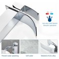 thumbnail image 3 of Elegante grifo para lavabo de baño, construcción de latón macizo, diseño en cascada, grifos cromados que cumplen con la ADA, palanca ergonómica de fácil operación para un uso cómodo, rendimiento, 3 of 5