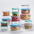 thumbnail image 4 of Pyrex Simply Store Glass Food Storage & Bake Container Set, 32 Piece with Multicolor Lids, 4 of 6
