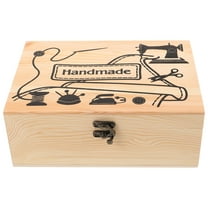 LOLIPPYY Wooden Sewing Tool Basket for Household Use, Small Wood Box for Sewing Needles and Pins Storage