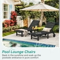 thumbnail image 6 of Dycanpo Chaise Lounge Chair Outdoor, with Adjustable Backrest & Wheels, Black, 6 of 8