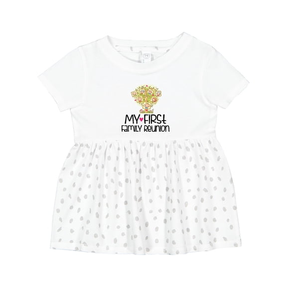 Inktastic My First Family Reunion Girls Baby Dress
