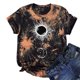 thumbnail image 5 of Pntutb camiseta de mujer camisetas divertidas lindas de manga corta camiseta Tie-Dye camiseta tops blusa regalo para mujer Pntutb Pntutb-1010, 5 of 6