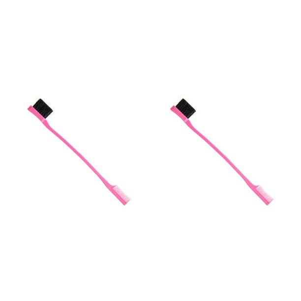 sweethay Cepillo de borde Cepillo de pelo de control de doble cara Peine de pelo de diseño novedoso multifuncional profesional para salón de morado oscuro 2Conjunto