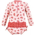thumbnail image 2 of Hudson Baby Girls Rashguard Toddler Swimsuit, Watermelon, 3T, 2 of 2