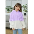 thumbnail image 4 of Sherrylily Girls Fuzzy Fleece Hoodies Sweatshirt Casual Loose Pullover with Pockets 4-15 Years, 4 of 7