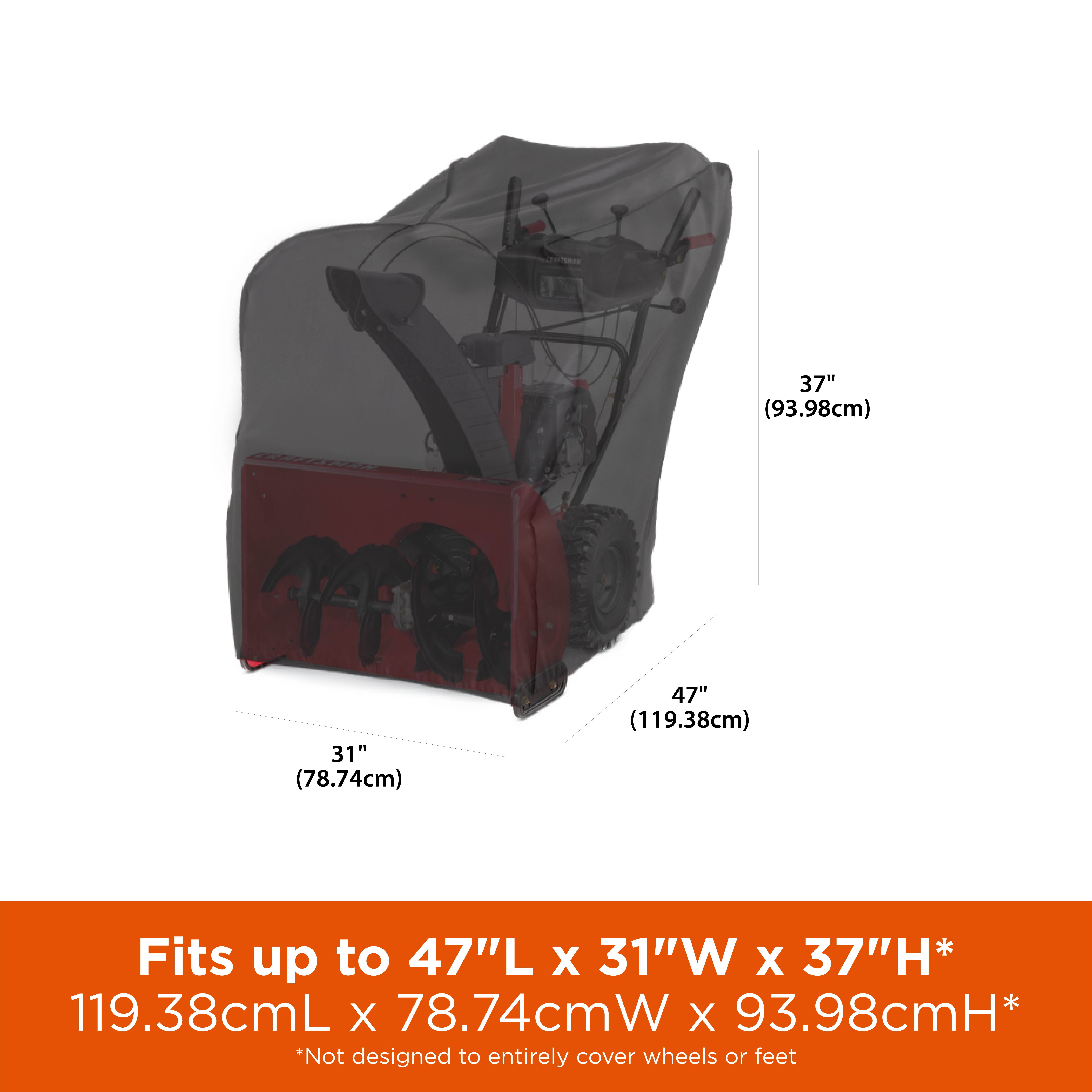 Modern Leisure Chalet 2-Stage Snowblower Cover, 47"L X 31"W X 37"H, Black