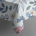thumbnail image 4 of Floral Square Tablecloth 42x42in(107x107cm) – Waterproof Polyester Printed Table Cover, Wrinkle Resistant & Washable for Kitchen Dining Picnic Party Decor, Thanksgiving,Christmas, Spring,Flower, 4 of 6