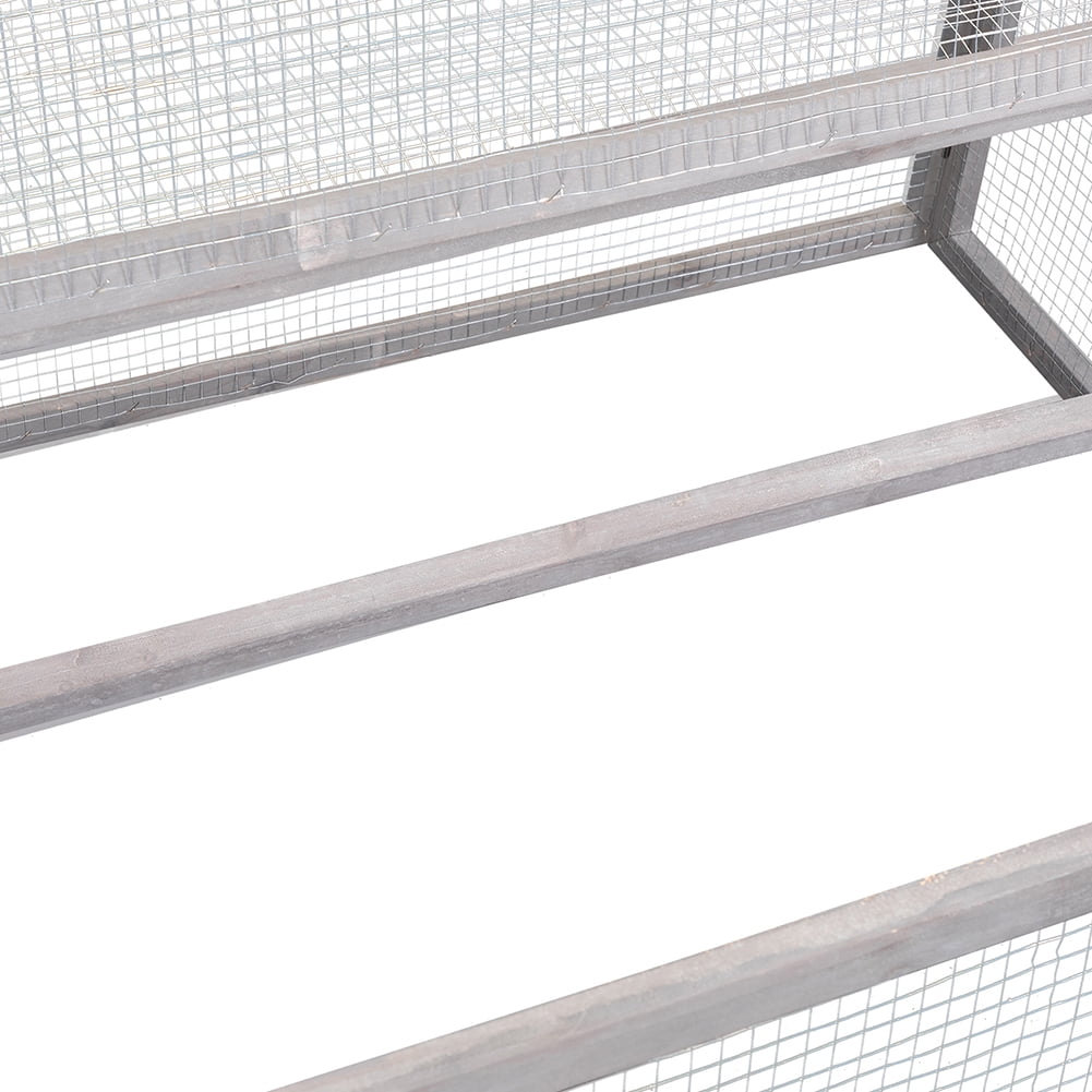 Kadyn Wood Collapsible Guinea Chick Run, Folding Rabbit Hutch with Roosting Bar, Outdoor Bunny Cage, Portable, Gray Kadyn Wood Collapsible Guinea Chick Run, Folding Rabbit Hutch with Roosting Bar, Outdoor Bunny Cage, Portable, Gray