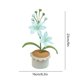 thumbnail image 3 of Bonsái de flores tejidas a mano con hilo, decoración de escritorio con flores simuladas, diseño plegable liviano, material de hilo vibrante, perfecto para la decoración de la oficina, acento, 3 of 7