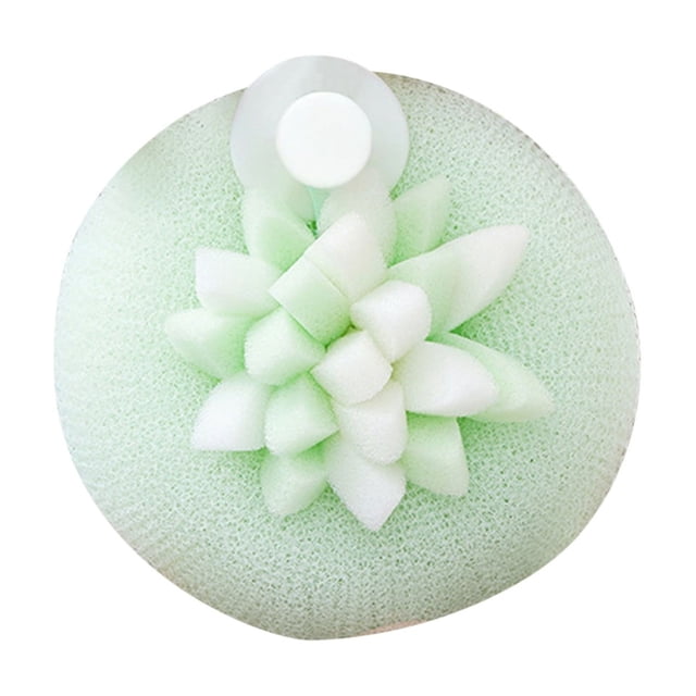 Esponja de baño con ventosa, cepillo de ducha para exfoliar y limpiar, cepillo corporal que no se dispersa, esponja de baño suave para el hogar, viajes, ducha o bañera, alternativa a la lufa.