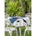 thumbnail image 4 of Outdoor Tablecloth with Umbrella Hole Zipper Ice Hockey Round Tablecloth 54" Waterproof Outside Table Cloth Modern Minimalist Ball Sports Game Art Patio Table Cover Tablecloths for Picnic Party, 4 of 8
