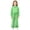 S#03-Green, variant on Hudaneo Kids Girls Athletic 2 Piece Outfit Hooded Crop Sweatshirt and Wide Leg Pants, 3-13 Years