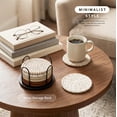 thumbnail image 2 of 8-piece coaster set, suitable for beverages, 4-inch large coasters protect tabletops from hot and cold drinks, multi-functional coasters, excellent home decorations, non-slip and easy to clean., 2 of 6