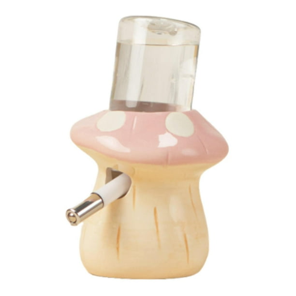 Botella de agua de hámster Cerámica creativa para beber para hurones pequeños ratones Rosa