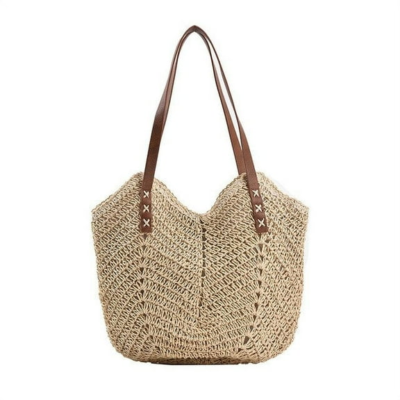HMSHA Designer Women Bags Round Straw Tote Raffia Round Barrel Straw Woven Crossbody Bag Handbags Beach Shoulder Bag for Women 2022