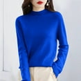 thumbnail image 2 of Lixiuxyad Men's Thermal Tops Women Pure Long Sleeve Crew Neck Soft Warm Pullover Knit Fall Winter, 2 of 5