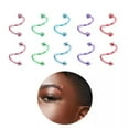 thumbnail image 2 of K-KED 1pc S-shaped Lip Ring Eyebrow Stud Stainless Steel Spiral Twisted Nose Ring-9, 2 of 9