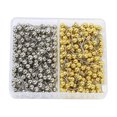 thumbnail image 1 of EeaseCA 400pcs Metal Colour 4 MM Pin Plastic Head Pushpins Ball Shape Map Pin Round, 1 of 7