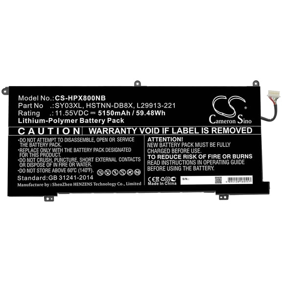 5150mAh L29913-221 SY03XL L29959-002 L29959-005 SY03060XL L29913-2C1 HSTNN-DB8X Battery for HP Chromebook X360 14 G1
