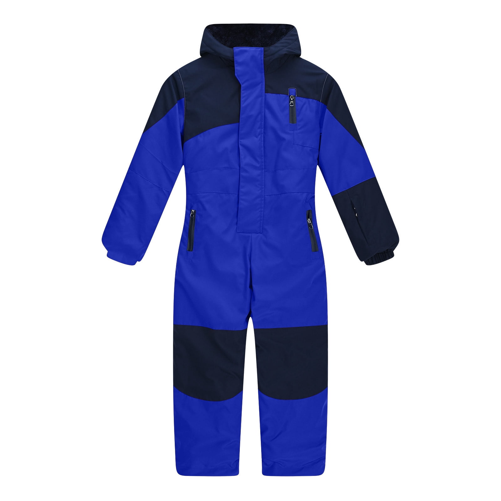 FNFYFH Girls Boys One Piece Snowsuit Waterproof Windproof Ski Snow Hooded Coveralls Winter Outdoor Jumpsuits