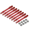 thumbnail image 1 of Uxcell 8Pcs Ejes de Dardos de Aluminio con Rosca 2BA Reemplazo Accesorios con Anillos de Goma para Punta de Acero Rojo 35mm, 1 of 5