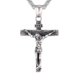 thumbnail image 1 of Men Stainless Steel Jesus Christ Crucifix Cross Pendant Chain Necklace, 1 of 4
