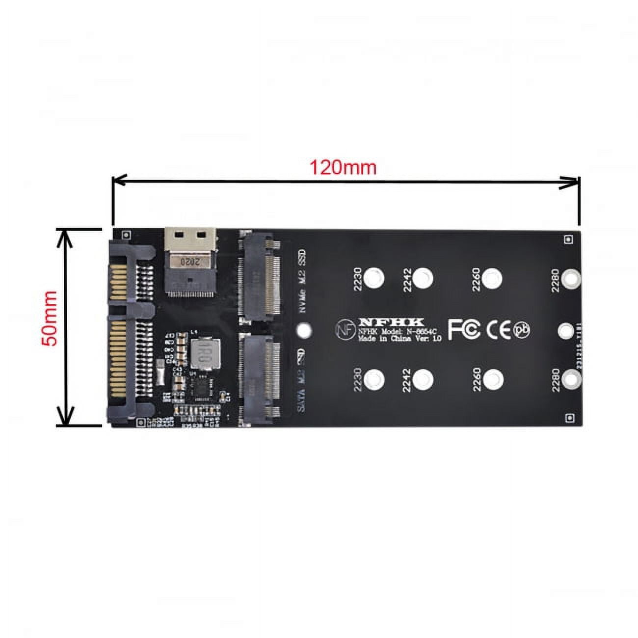 Chenyang CY SFF-8654 Cable Card U2 Kit NGFF M-Key to Slimline SAS NVME PCIe SSD SATA Adapter for Mainboard Card
