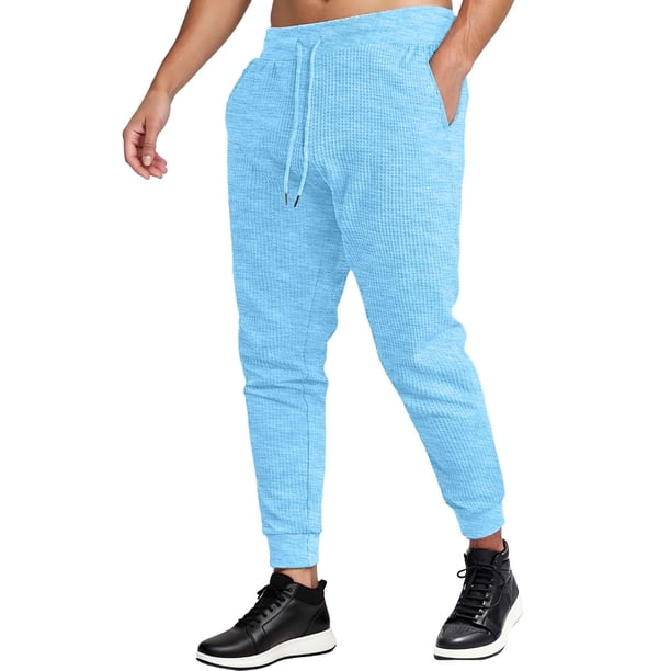 Pantalones informales slim fit para hombre: tejido de poliéster, ropa de diario para verano, combinan con camisetas, lavables a máquina, tallas S-XXXL, cintura 70-90 cm.