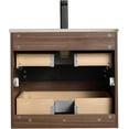 thumbnail image 7 of Blossom Annecy 24" Floating Vanity | Dark Walnut | Matte Black Ceramic Sink | Wall Mounted Cabinet with Storage, 7 of 7