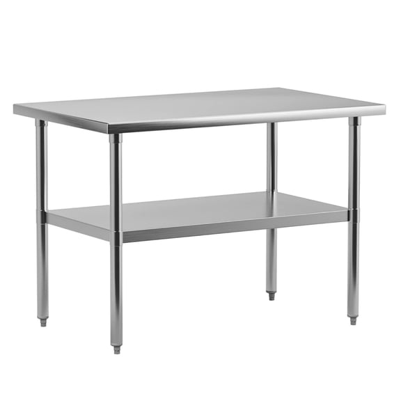 Ladcaser 36"x24" Stainless Steel Table for Prep & Work with Undershelf Heavy Duty Commercial Kitchen Prep Table for Restaurant, Home and Hotel
