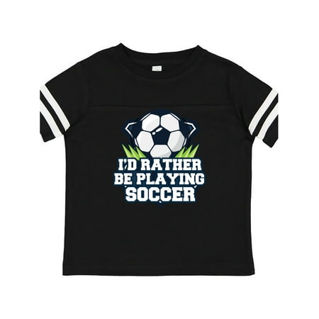 

Inktastic I d Rather Be Playing Soccer Gift Toddler Boy or Toddler Girl T-Shirt