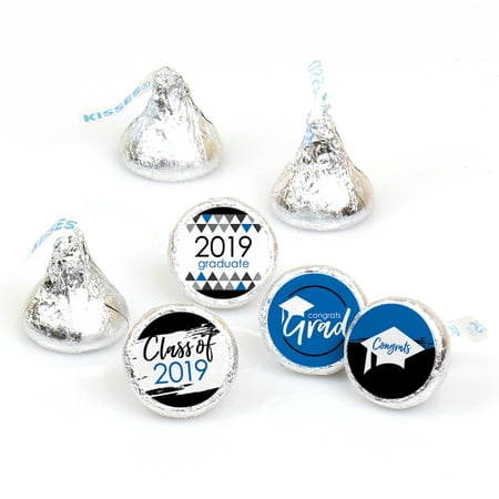 Blue Grad - Best is Yet to Come - Royal Blue 2019 Graduation Party Round Candy Sticker Favors -Labels Fit Hershey's (The Best In Favors)