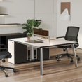thumbnail image 4 of Executive Computer Work Desk Modern Accessories Simple Computer Study Table Manicure Escritorio Habitacion Furniture HD50WD My Lux Decor Round, 4 of 12