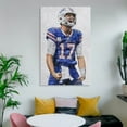 thumbnail image 6 of Josh Allen Canvas Poster Room Aesthetic Poster Print Art Wall Painting Canvas Posters Gifts Modern Bedroom Decor 12x18inch(30x45cm), 6 of 6